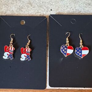 🎈🎈5/15🎈🎈Patriotic Earrings Set